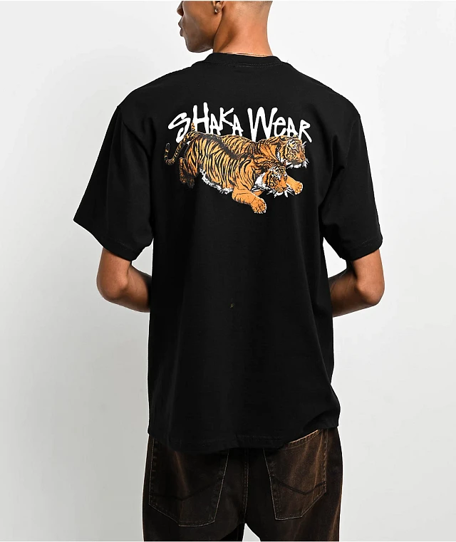 Shaka Wear El Tigre Black T-Shirt | MainPlace Mall