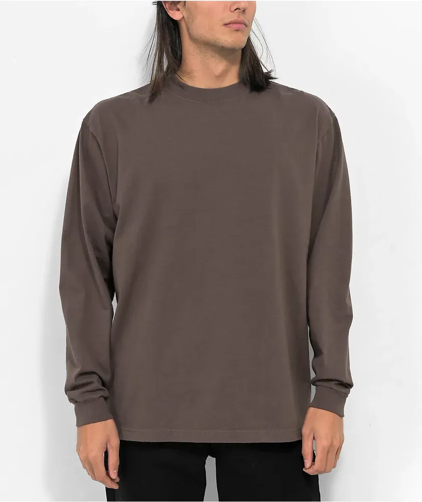 Shaka Wear Garment Dye Mocha Long Sleeve T-Shirt at Foxvalley Mall