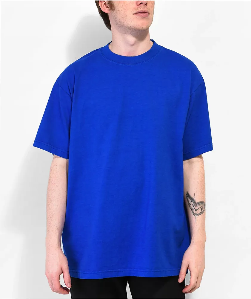 Royal blue oversized t shirt best sale