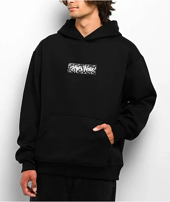 4Hunnid Grunge Paisley Black Hoodie | Liberty Center