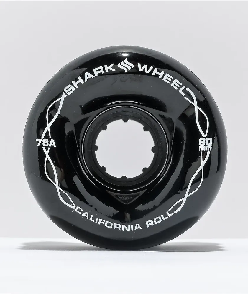 Roues De Skateboard Shark Wheel 60 Mm 78a - California Roll, Bleu Glace - Lot De 4 - Neuf