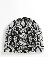 hei$ty Sheisty White Snakeskin Skull Cap Beanie at CoolSprings