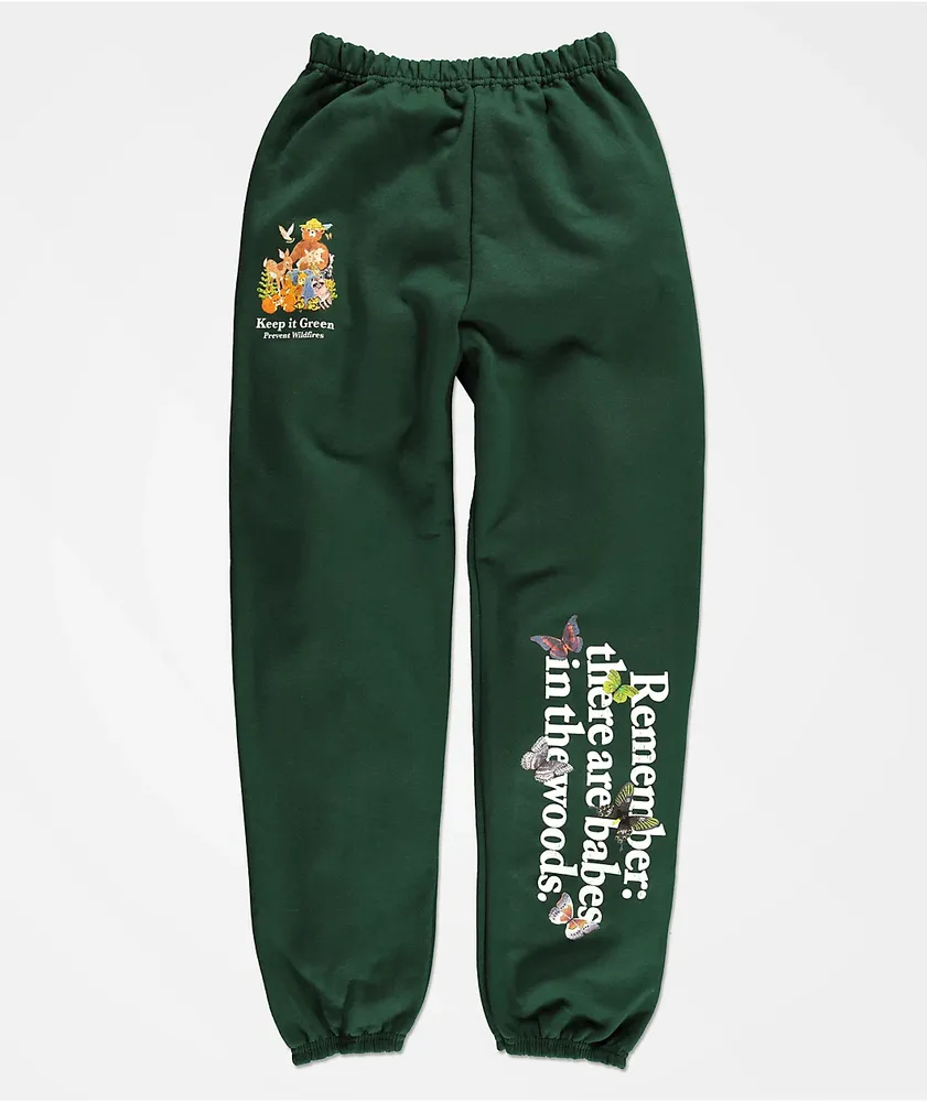 Kids 2025 green sweatpants