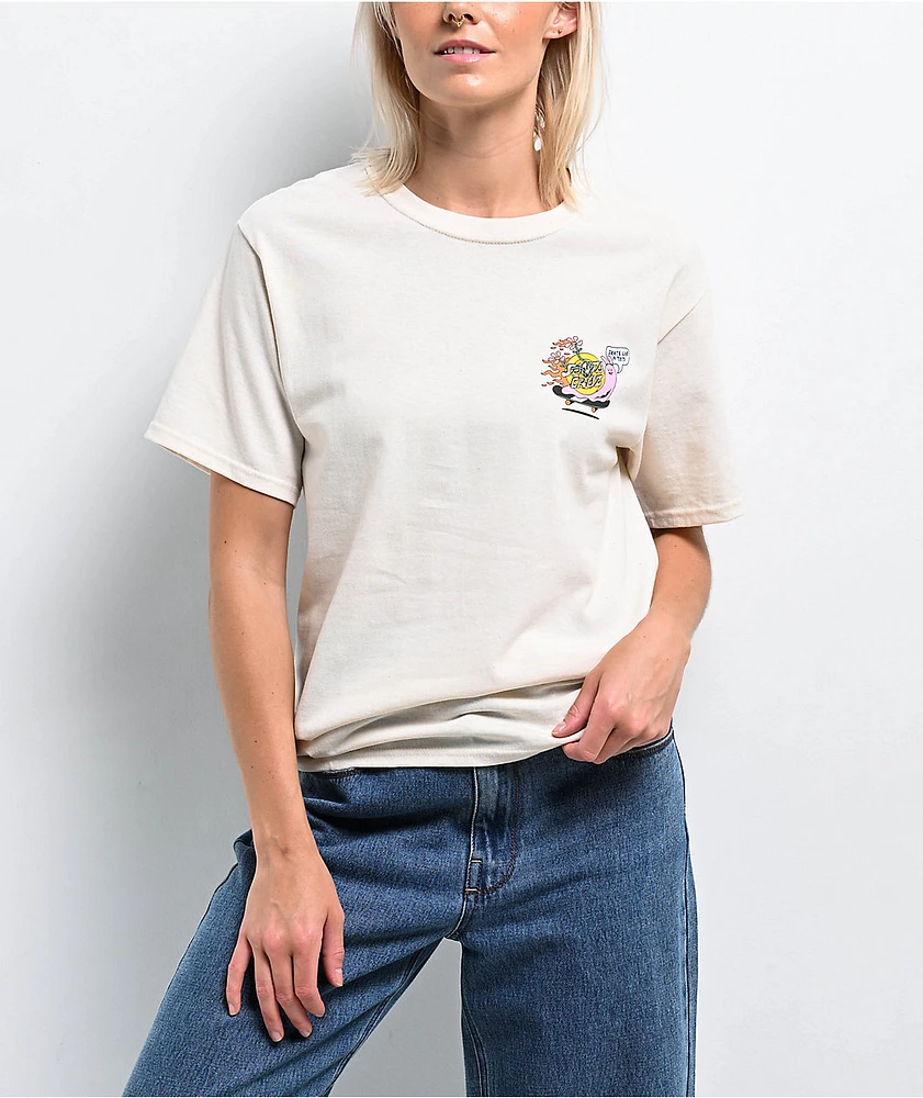 Santa Cruz Skate Skate Like A Girl x Santa Cruz Unisex Natural T