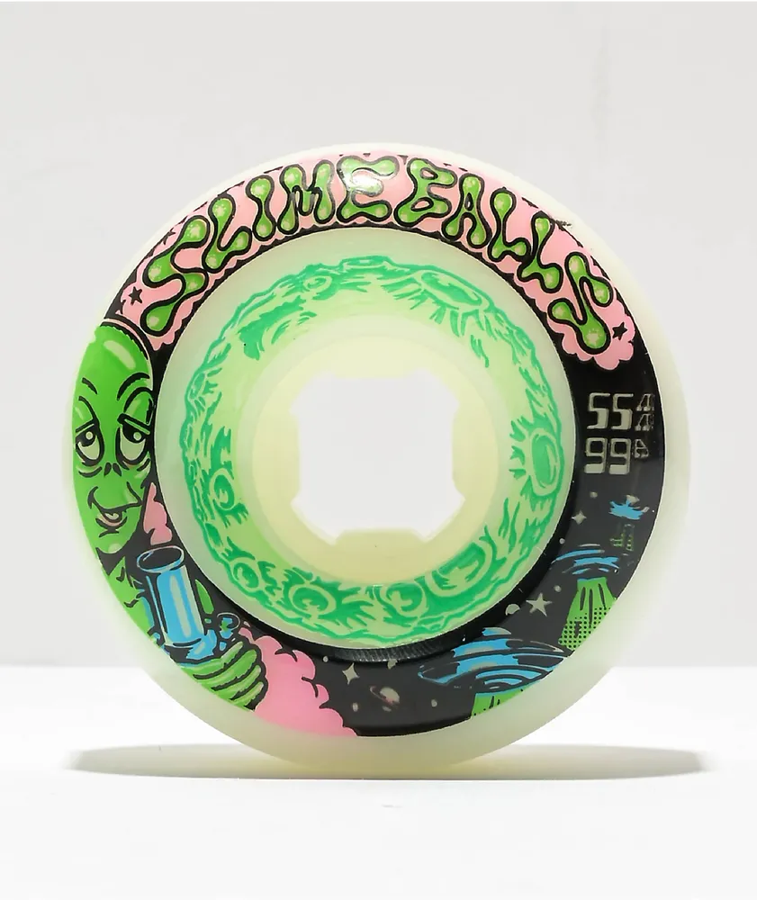 Slime Balls Skateboard Wheels 55mm Saucers 95A White | eBay