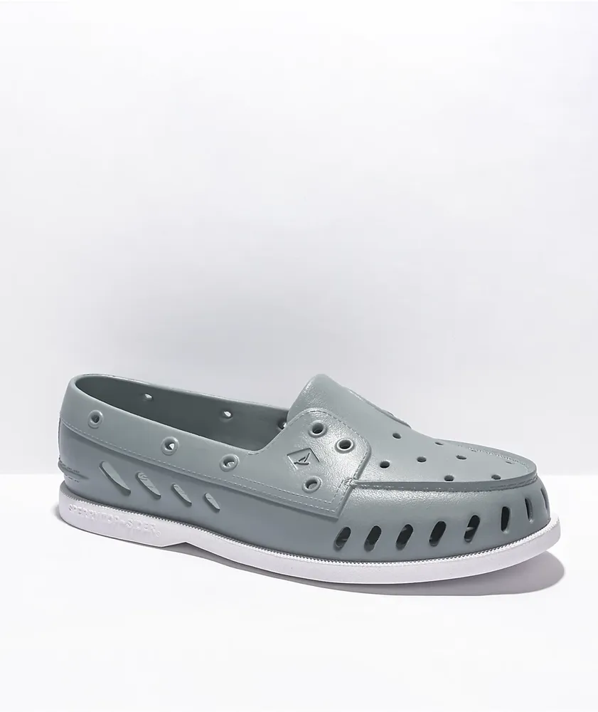 Sperry Authentic Original Float Quarry Grey Boat Shoes Hamilton