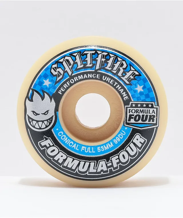 Spitfire Burner White & Gold 53mm 99a Skateboard Wheels