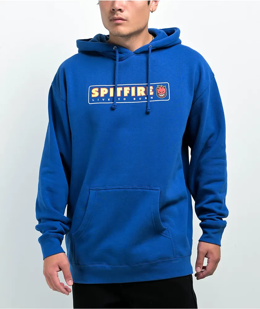 Blue spitfire hoodie outlet