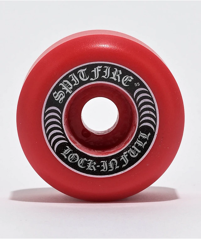 Spitfire Lock In Full Formula Four 55mm 99a Red Conical Skateboard