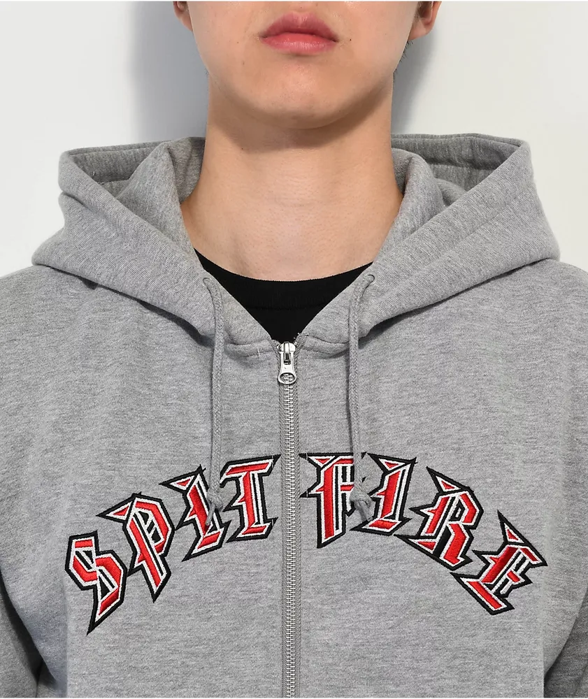 Spitfire Old E Grey Zip Hoodie | Coquitlam Centre