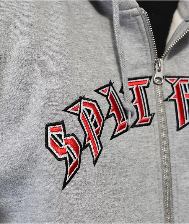 Spitfire old english top grey & red hoodie