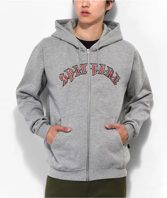 Zine Zippin Grey Zip Hoodie | Connecticut Post Mall
