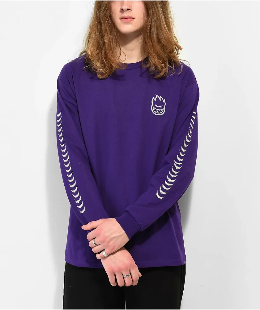 Spitfire Smoke Classic Purple Long Sleeve T-Shirt | MainPlace Mall