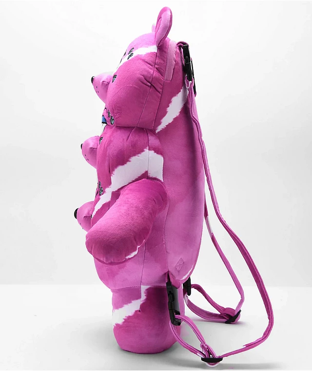 Sprayground 3 Headed Bear Pink Plush Backpack at CoolSprings