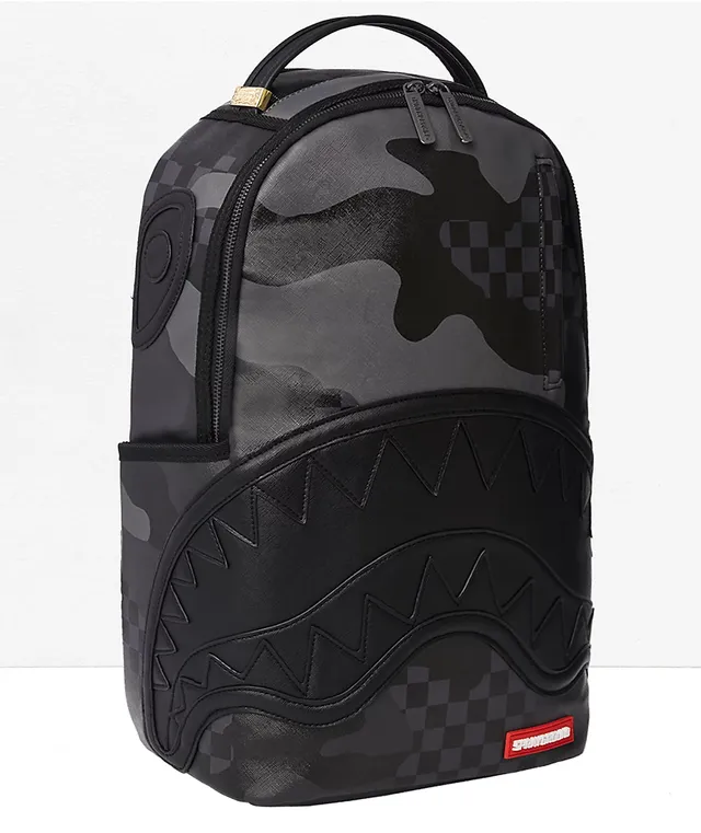 Sprayground 3am black & grey camo checkerboard vegan backpack outlet