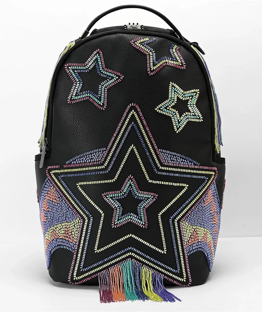 Sprayground AI Beaded Shark DLX Black Backpack The Pen Centre