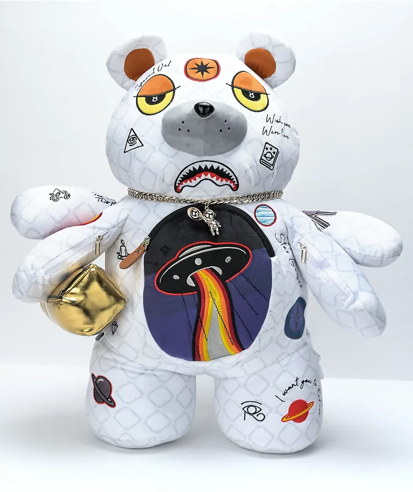 Sprayground Alien Rich White Bear Backpack Hamilton Place