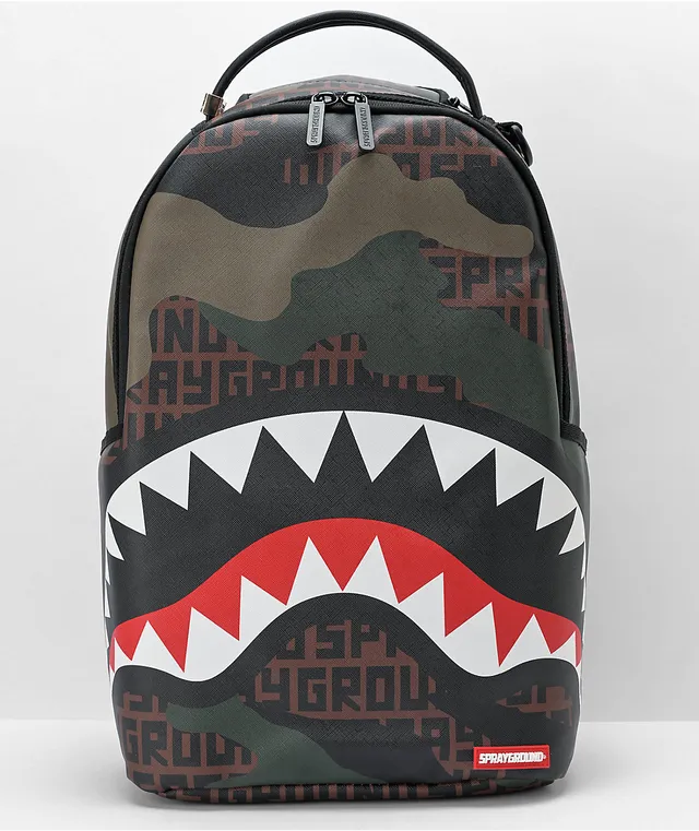Sprayground camo backpack top