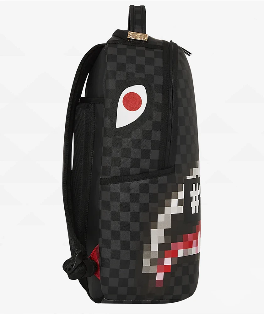 Sprayground Censored Black Checker Backpack at Hamilton Place in