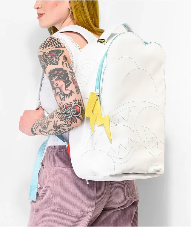 Sprayground backpack off discount white