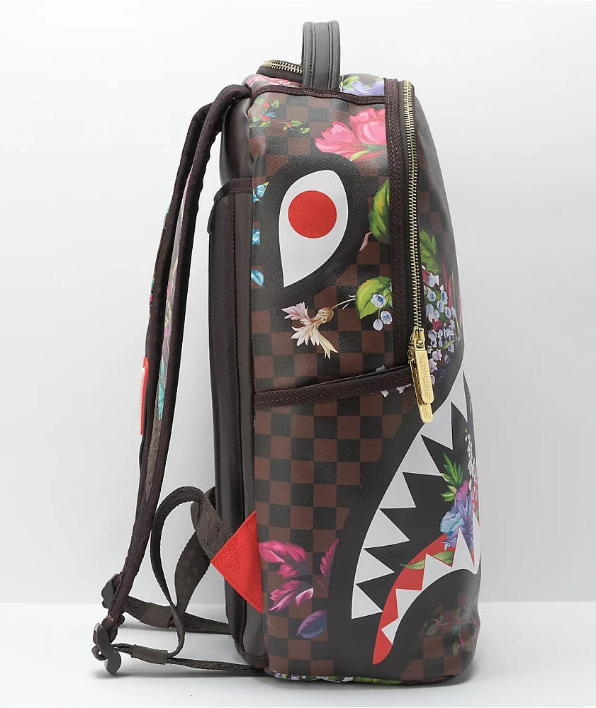 SPRAYGROUND シャークリュック　マリファナ柄 Sprayground Raffia Palm Shark Backpack AUTHENTIC BRAND NEW