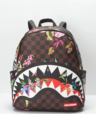 Sprayground shark best sale flower tote bag