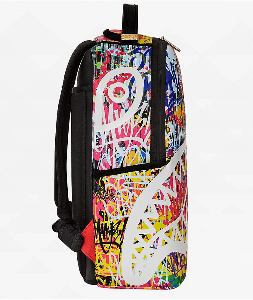 Graffiti on backpack shop
