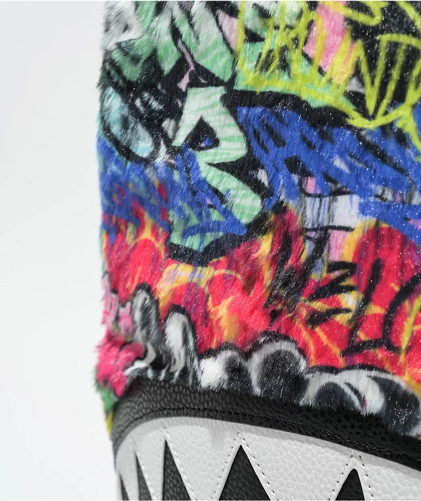 Sprayground Graffiti Faux Fur Backpack | MainPlace Mall
