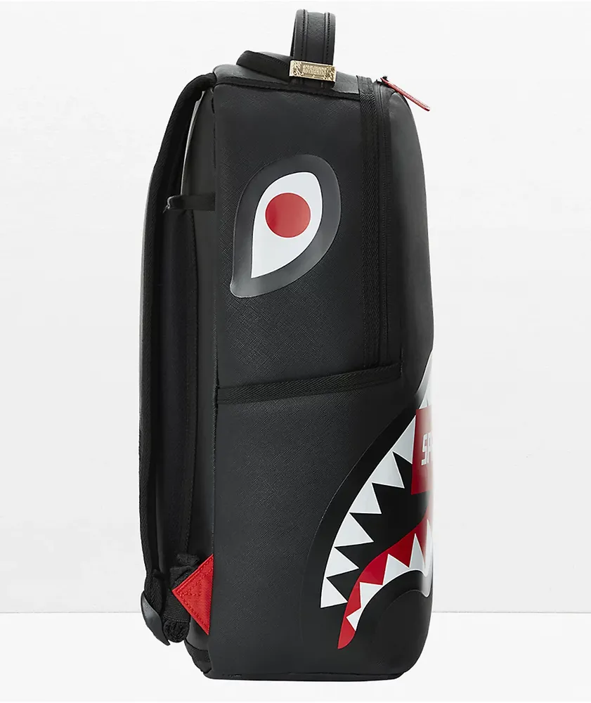 Sprayground ghost chenille shark black backpack deals