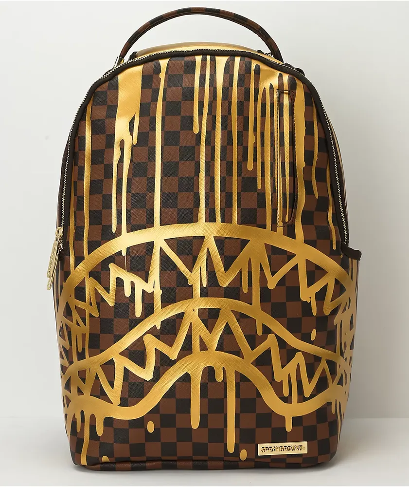 Sprayground gold shop drip backpack