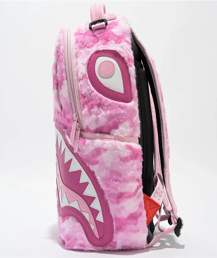 Sprayground Pink Camo Faux Fur Backpack | Liberty Center