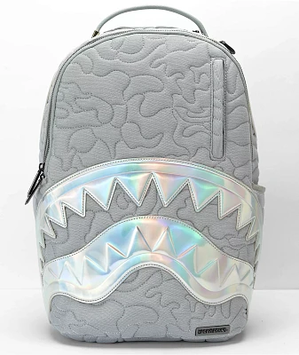 Sprayground Couture Bear White & Grey Backpack | MainPlace Mall