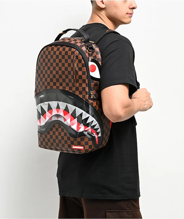 Sprayground Sharks In Paris Blur Brown Backpack