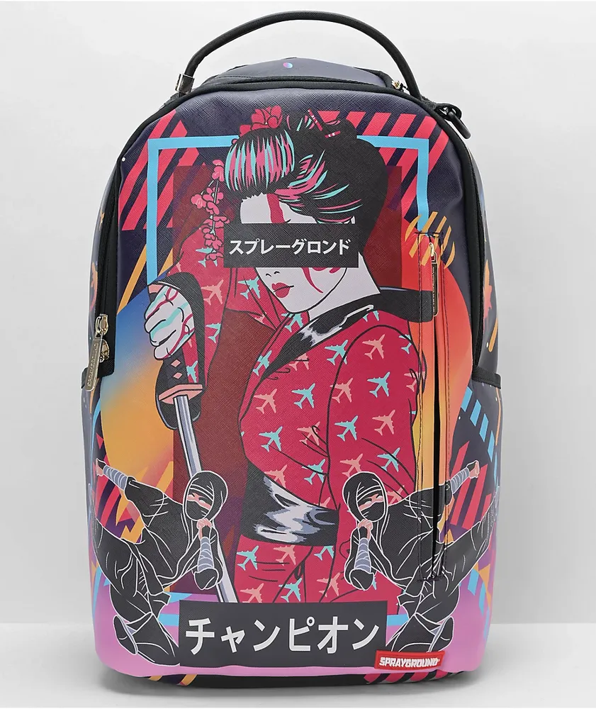 Purple sprayground backpack cheap
