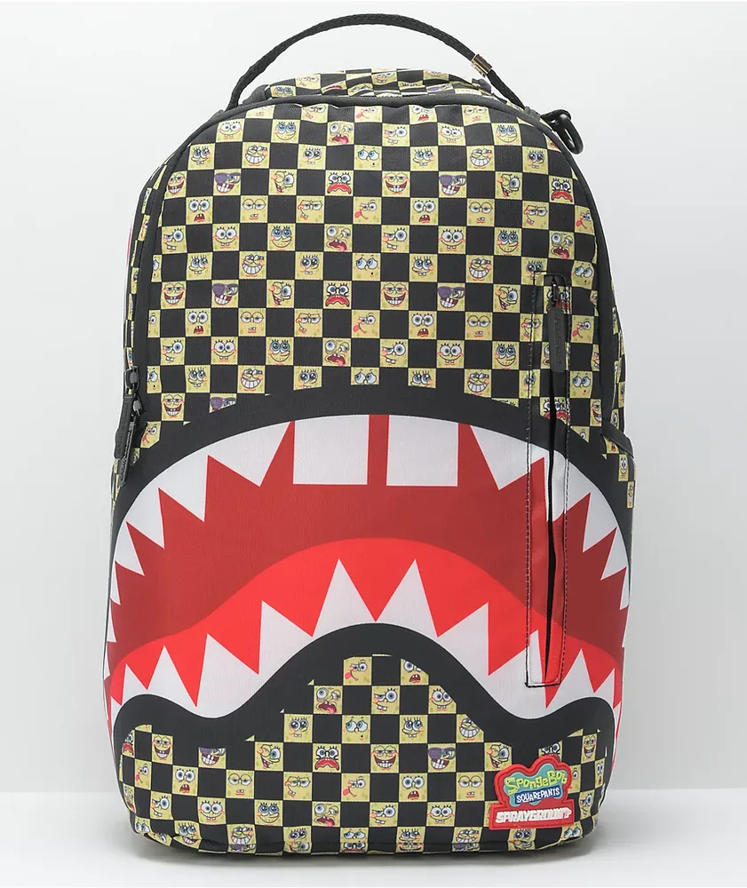 Checkered sprayground backpack deals