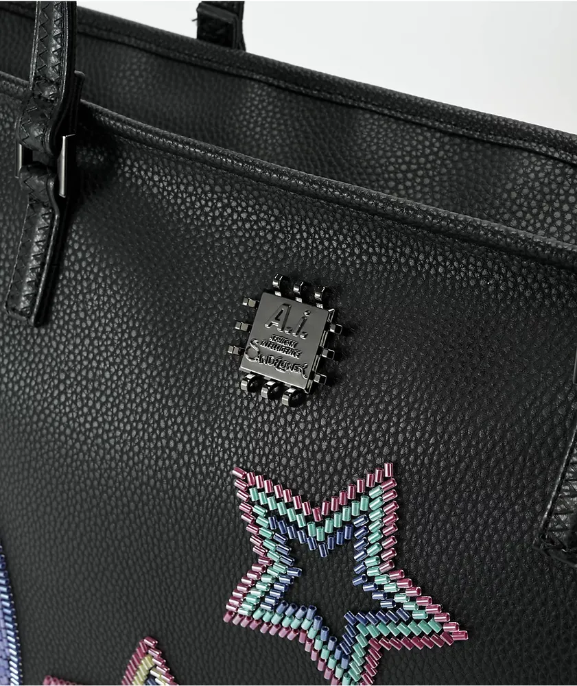 Sprayground x AI Beaded Shark Black Tote Bag Mall of America