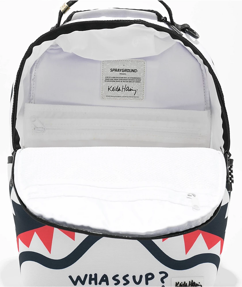 Sprayground x Keith Haring White Backpack | Arden Fair