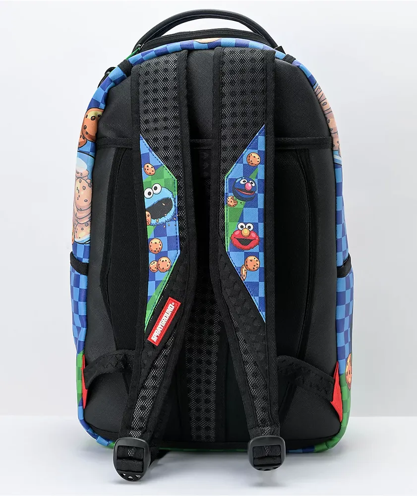 Sprayground x Sesame Street Cookie Monster Bubble Blue Leather