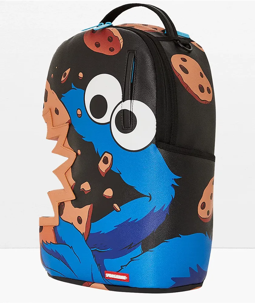 Sprayground x Sesame Street Cookie Monster Shark Bite Backpack