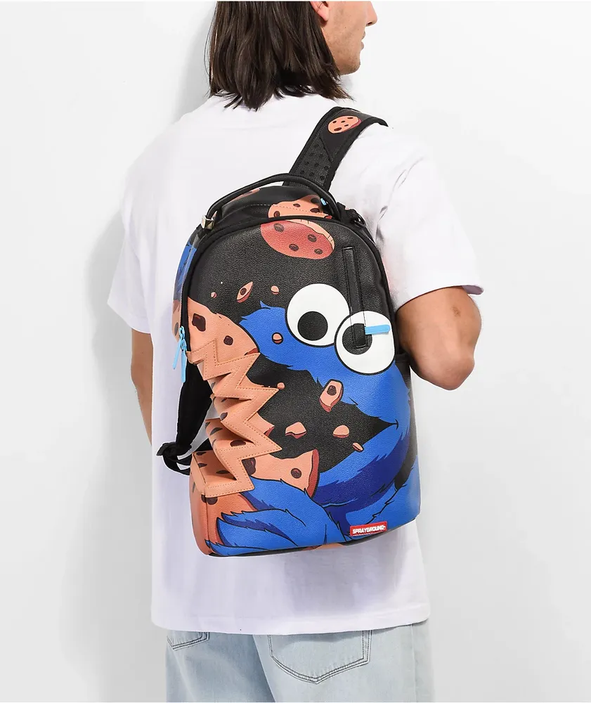 Sprayground x Sesame Street Cookie Monster Shark Bite Backpack
