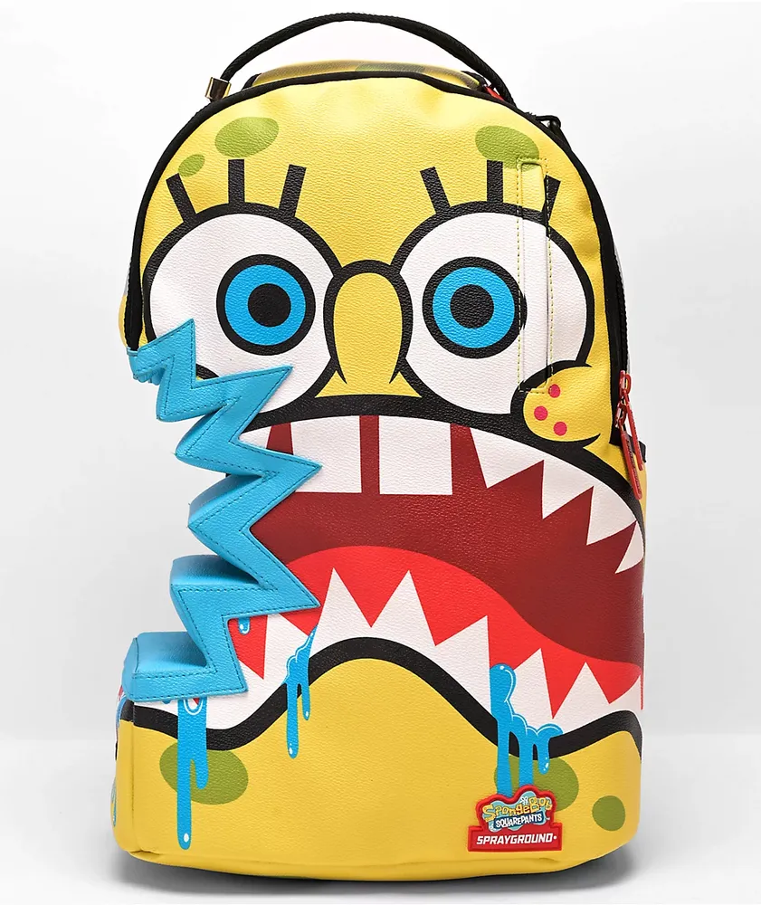 Sprayground x SpongeBob SquarePants Shark Bite Yellow Backpack | Mall ...