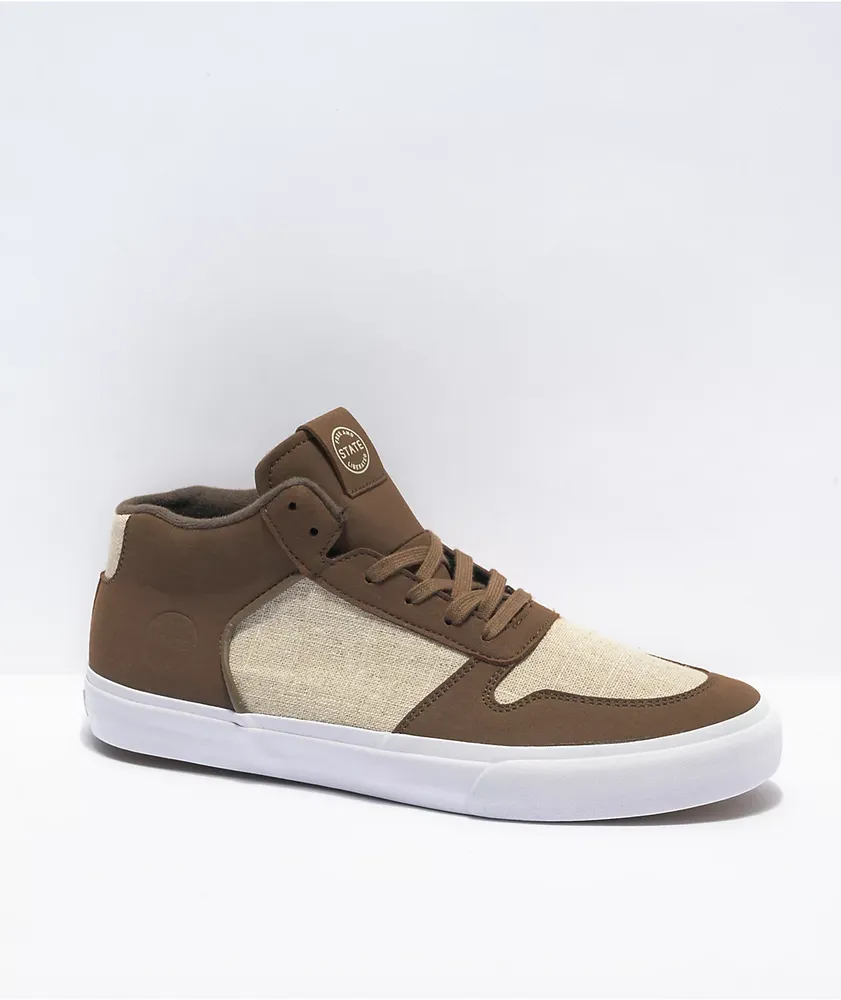 Zumiez State Stearling Dark Brown Hemp Skate Shoes Willowbrook