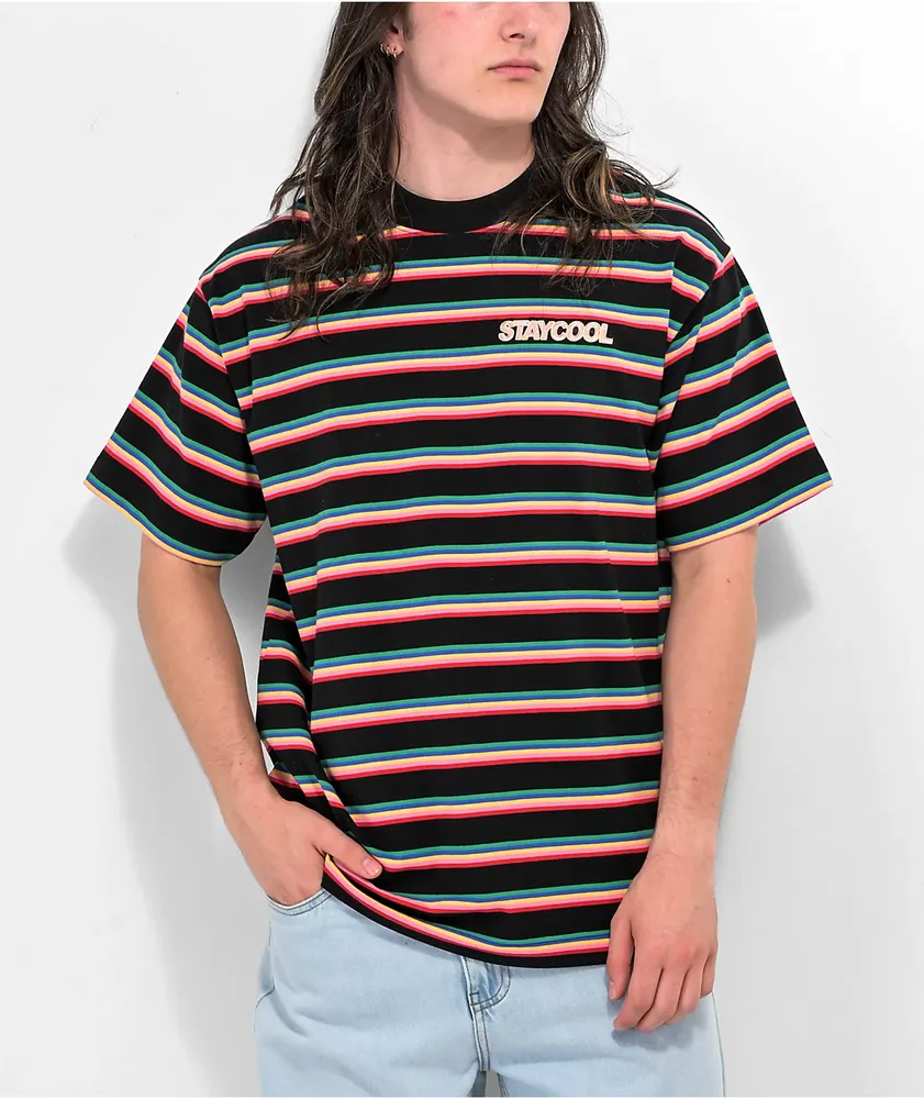 White t online shirt rainbow stripe