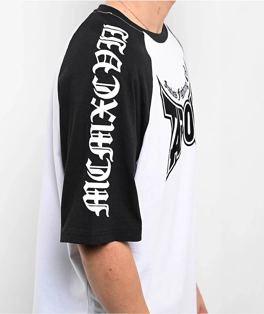 Tapout Legend White Raglan T-Shirt | Arden Fair