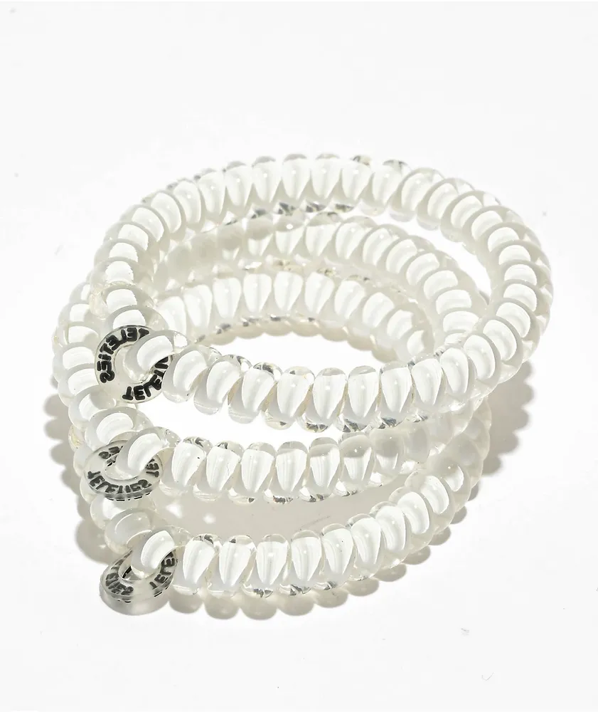 White hair ties hot sale