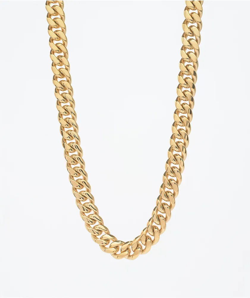 The Gold Gods 12mm Miami Cuban Link Gold Chain Necklace