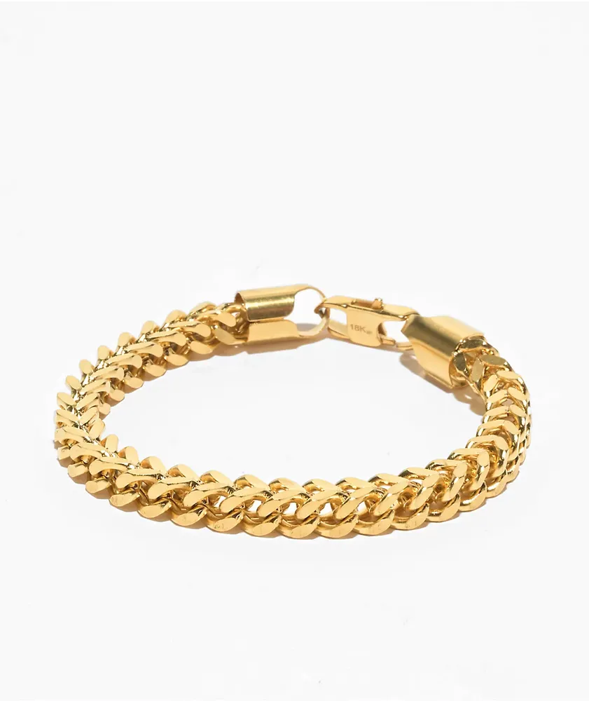 The Gold Gods Franco 6mm Gold Box Chain Bracelet Montebello Town