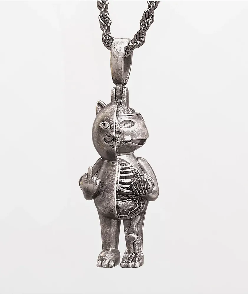 RIPNDIP x GOLD GODS Nermal シルバーネックレス 新品 The Gold Gods x RIPNDIP Nermal Silver Chain Necklace | MainPlace Mall