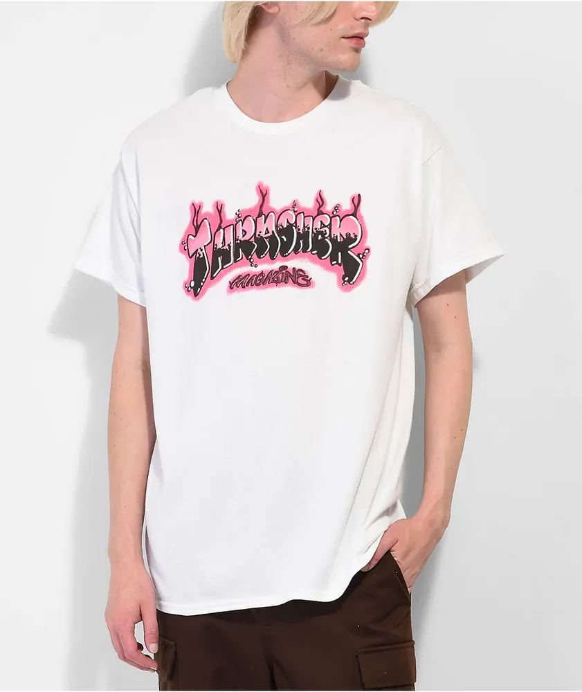 T shirt thrasher pink store