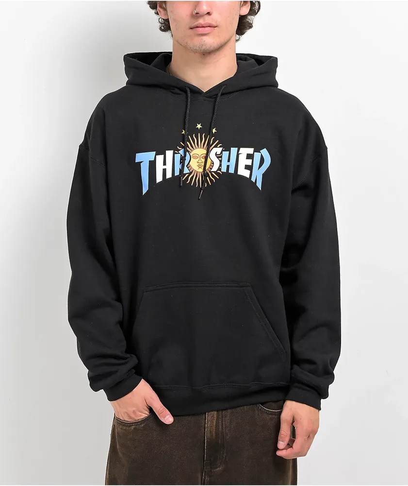 Black thrasher sweatshirt top